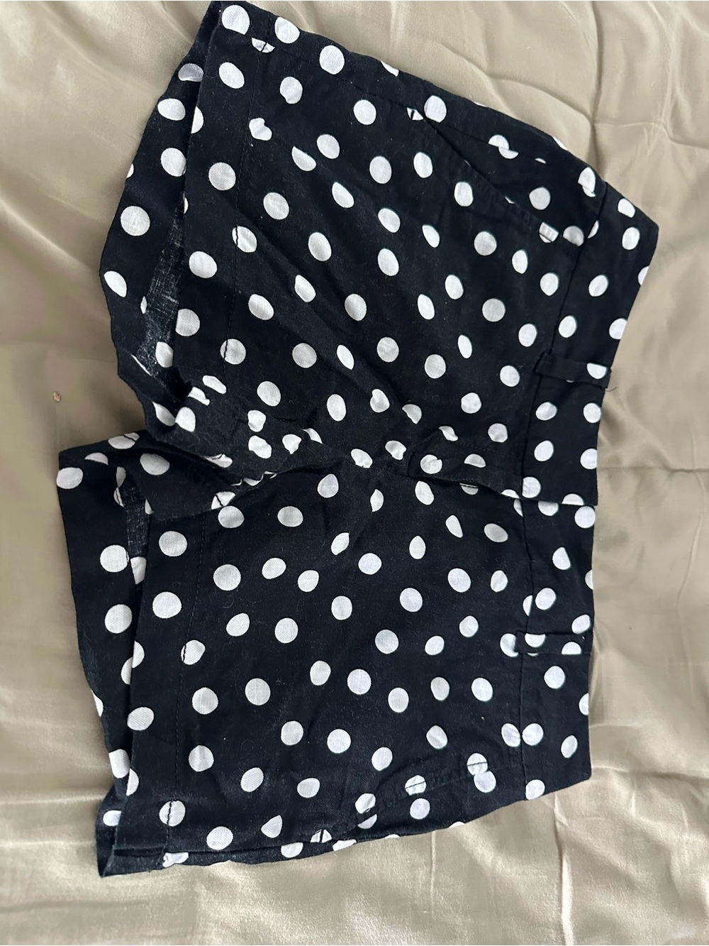 LOFT Black and White Polka Dot Skirt